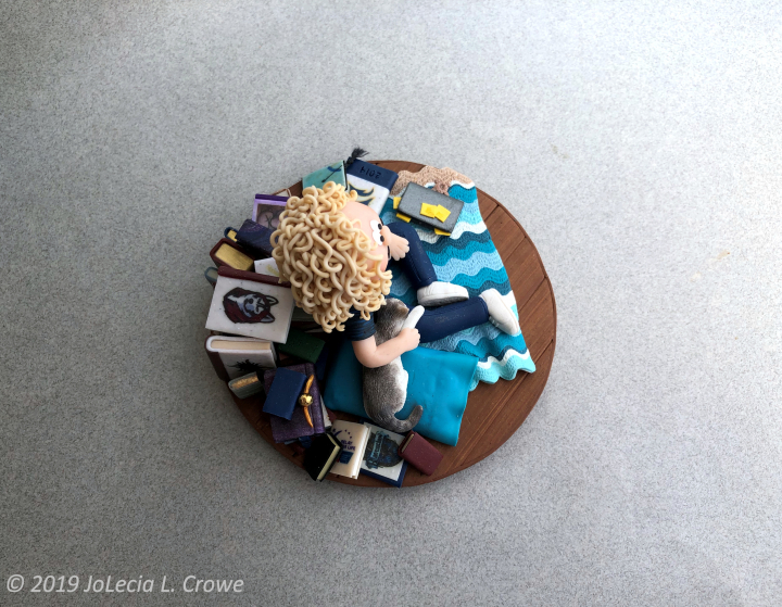 Casey's graduation sculpture