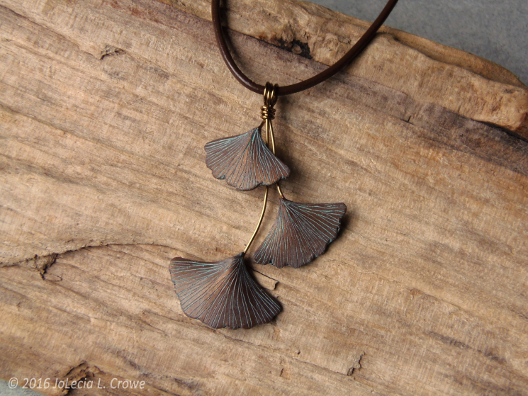 Metallic bronze ginkgo