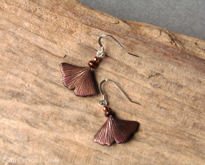 Metallic copper ginkgo