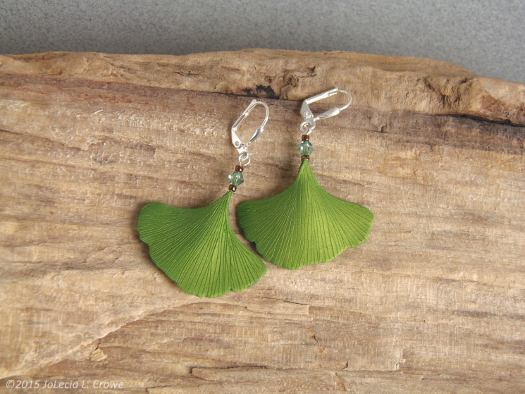 Spring ginkgo earrings series