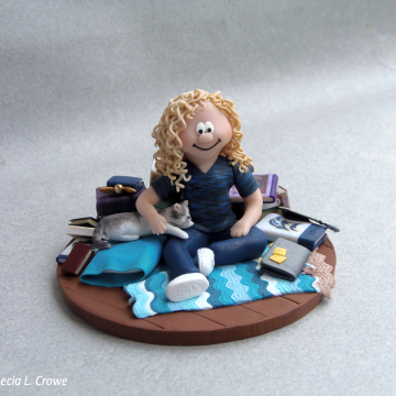 Casey's graduation sculpture