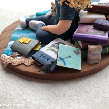 Casey's graduation sculpture