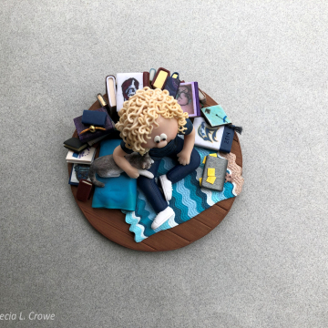 Casey's graduation sculpture