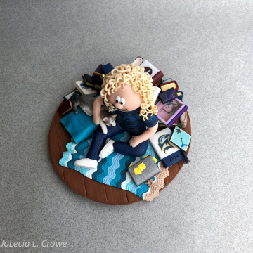 Casey's graduation sculpture